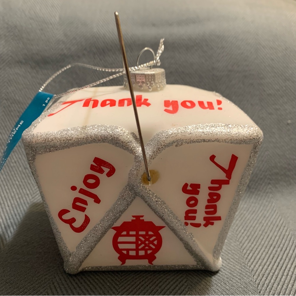 Chinese Takeout Christmas Ornament NWT